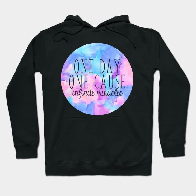 One Day, One Cause Watercolor Hoodie by annmariestowe